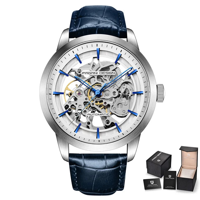 PAGANI DESIGN Mens Watch Skeleton Hollow Mechanical Watch Wrist Luxury Automatic Watches for Men Chronograph High Quality Clock