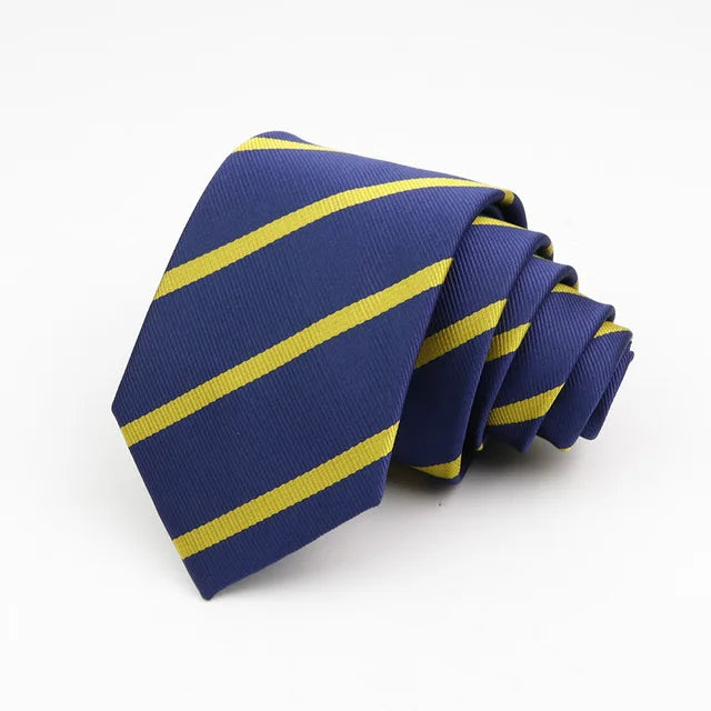 New Classic Men's Ties 7cm Striped Standard Tie for Man Formal Business Luxury Wedding Party Dress Neckties Gift