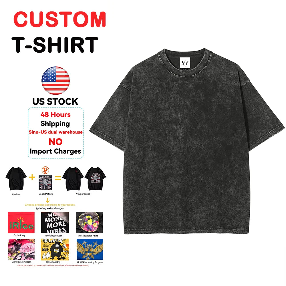 Factory Price Wholesale Wholesale 230grams Cotton Oversize Vintage Streetwear T-shirt Custom Plain Hight Quality T-shirt for Man