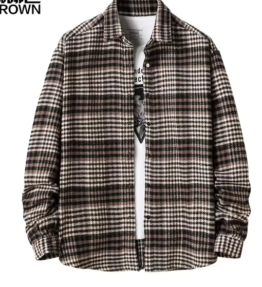 Men's Plaid Flannel Shirt - 100% Cotton Smart Casual