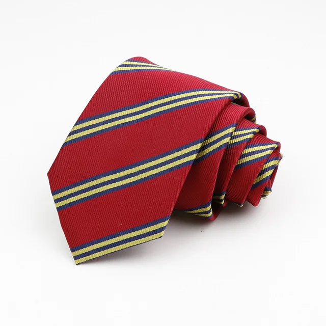 New Classic Men's Ties 7cm Striped Standard Tie for Man Formal Business Luxury Wedding Party Dress Neckties Gift