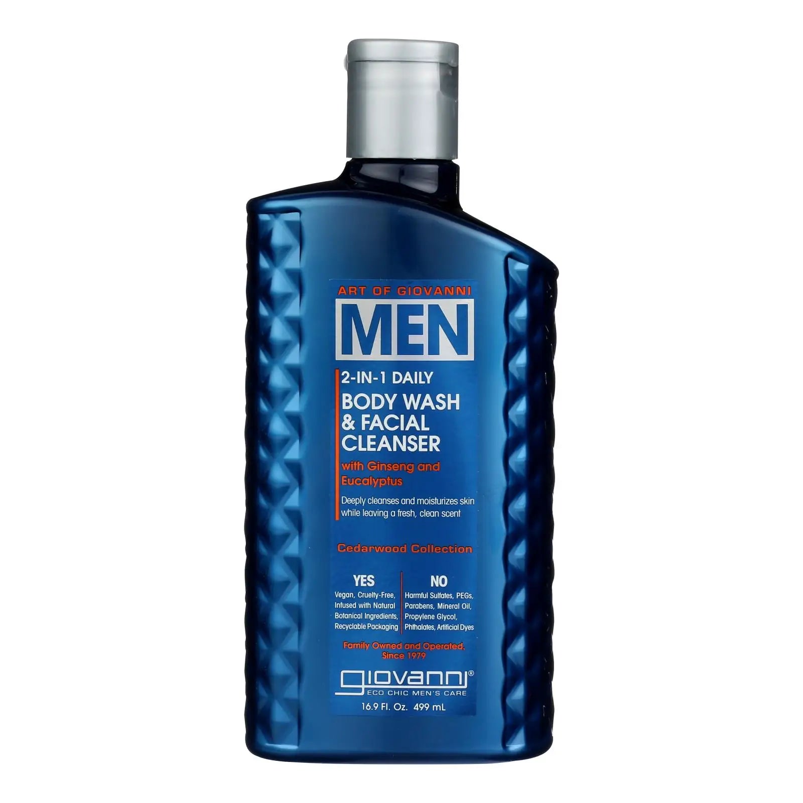 UD2 Giovanni Men's Hair Care Products 2-in-1 Body Wash & Face Wash 16.9 oz Each Packaged in Giovanni's Signature Style