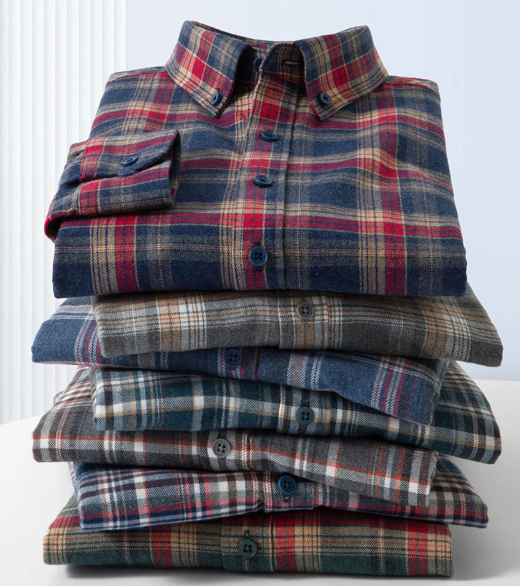 Men's Plaid Long Sleeve Shirt