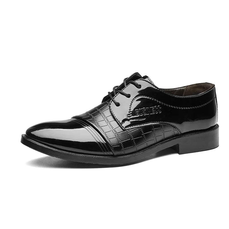 Customized Men's PU Leather Fashion Shoes Hot Selling Casual Flat Oxfords for Wedding & Formal Party Upper Position