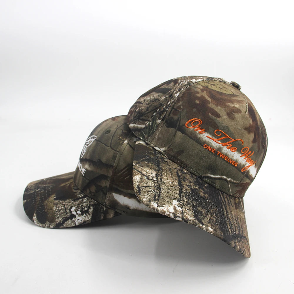 Unisex Camouflage Hat Camo Fishing Baseball Cap Sunscreen Quick Drying Printed Hunting Cap Digital Print Polyester Baseball Cap