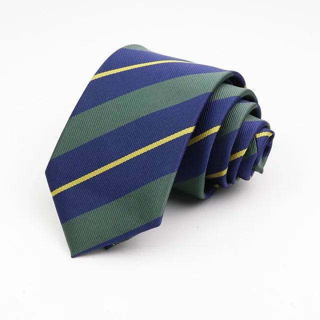 New Classic Men's Ties 7cm Striped Standard Tie for Man Formal Business Luxury Wedding Party Dress Neckties Gift