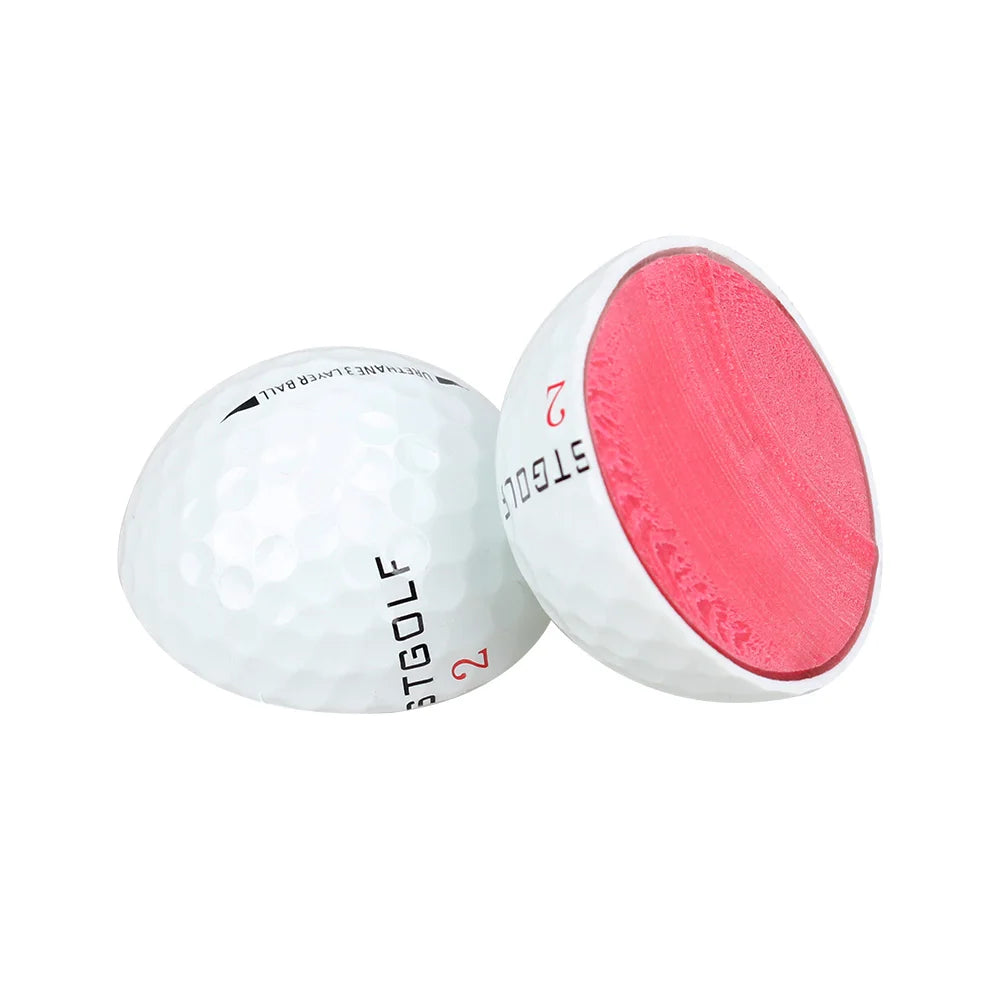 Custom Logo Three Layer Urethane Golf Balls for Tournaments Enhanced Distance Performance