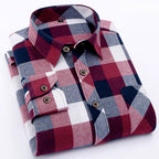 men's long sleeve buffalo plaid shirt  - Cotton Broadcloth Blend