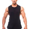 Men Sleeveless T Shirt Bodybuilding Workout Vest Low Cut Weightlifting Tank Top Custom Logo Crew Neck Open Side Tank Tops