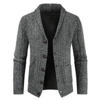 Men's Sweater Cardigan – Button Down V-Neck Cable Knit
