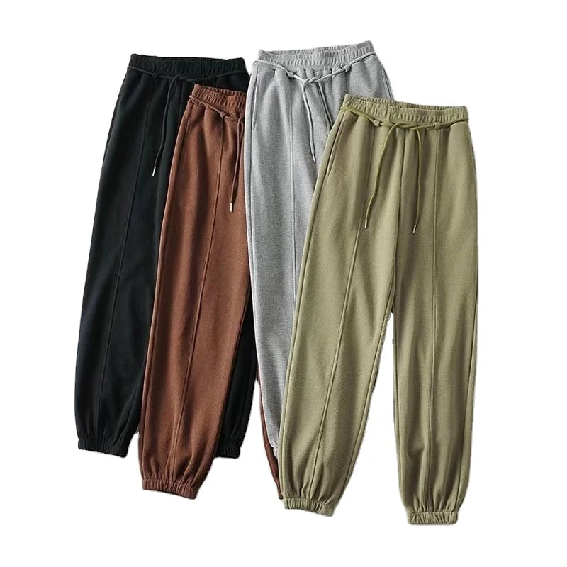 2024 Hot Sale Ladies Drawstring Jogger Track Pants Fitness Running Sweatpants Sports Joggers Pants Casual Zip up Women Pants