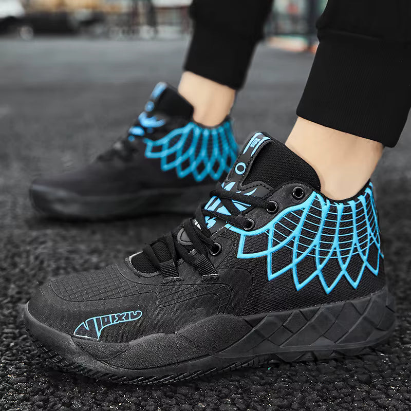 Men's Basketball Shoes - Breathable Microfiber High Top