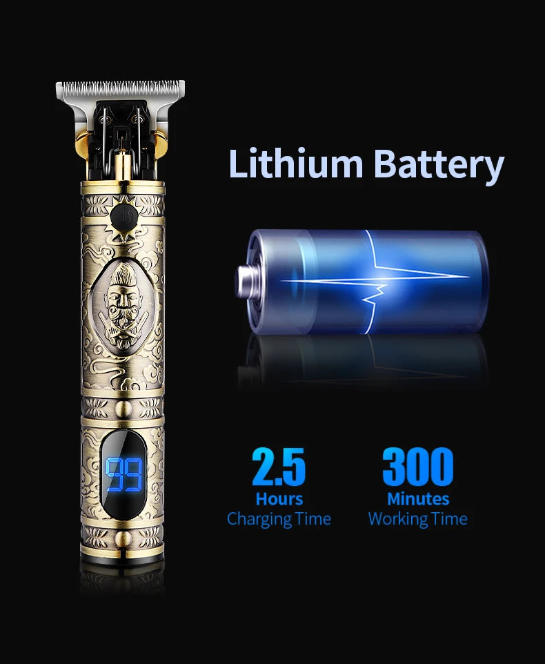 LM-300 Men Cordless Hair Clipper Barber Professional Electric Cutting Machine Beard Shaving Hair Trimmer Styling Kit