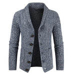 Men's Sweater Cardigan – Button Down V-Neck Cable Knit