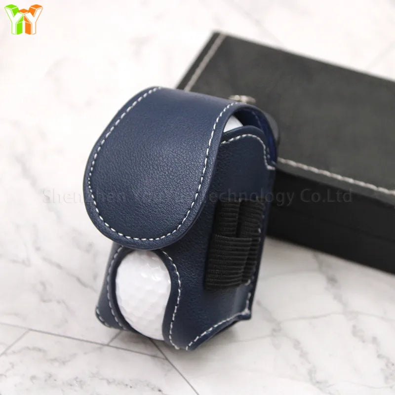 Stocked PU Leather Golf Balls Tees Holder Colorful Golf Ball Pouch Waist Bag Storage Case