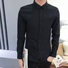 PINK2  Four sided elastic shirt for men, simple business thin shirt for Men's Shirts  K99D6-01-30