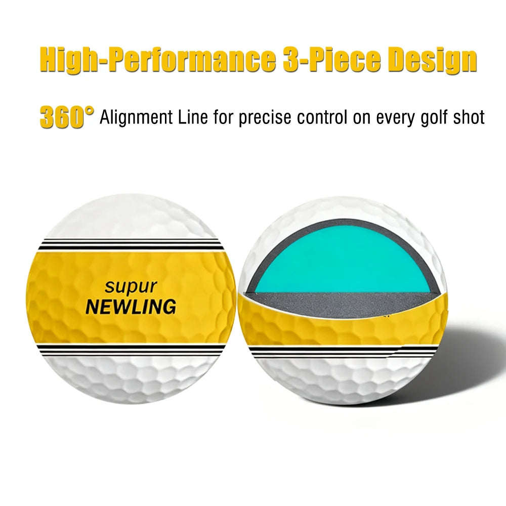 Customized Gift Box Packaging High Quality Super Long Distance 360 Degree Putting Three Line Alignment 2/3/4/5 Piece Golf Balls
