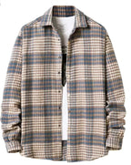 Men's Plaid Flannel Shirt - 100% Cotton Smart Casual