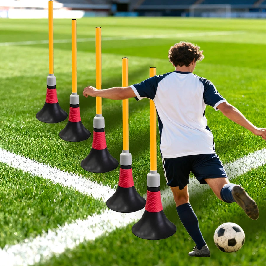 A Trumpet-shaped Flagpole Bucket, with a Flagpole Attachment at the Top. Agile Training Has Multiple Applications
