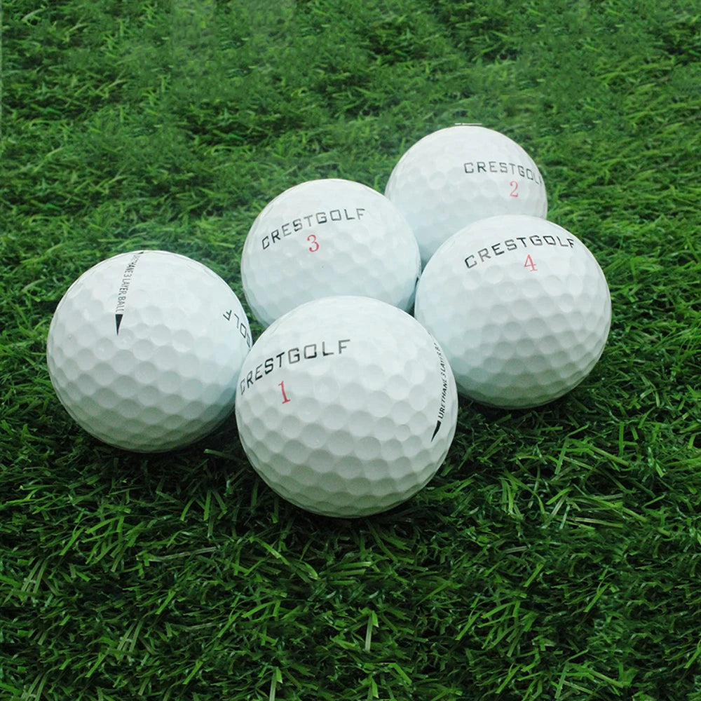 Custom Logo Three Layer Urethane Golf Balls for Tournaments Enhanced Distance Performance