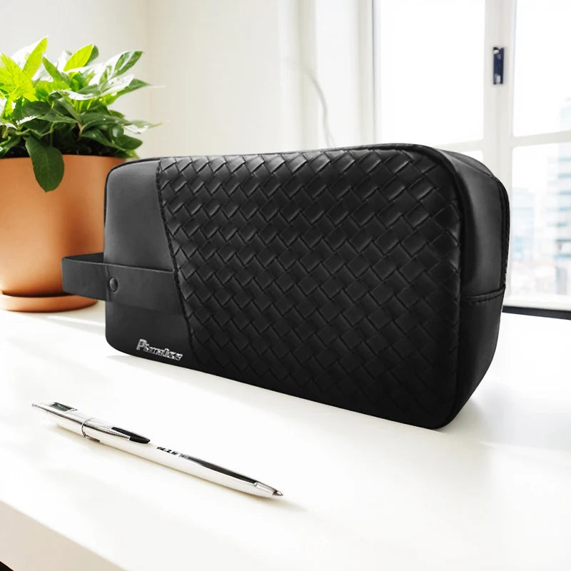 Golf Bags for Men Golf Products Mesh Clutch Travel Bags Black Geometric Men's Messenger Sport Bags PU Leather Clutch