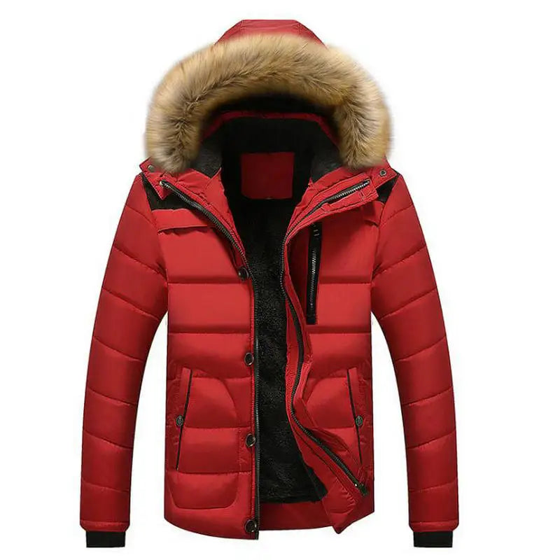 New Style Winter Jackets Men's Coats Male Parkas Casual Thick Outwear Hooded Fleece Jackets Warm Overcoats Mens Clothing
