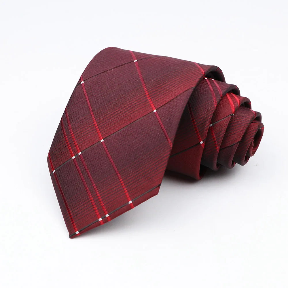 New Fashion Classic Men's Ties Neck Ties 8cm Plaid Striped Ties for Men Formal Business Luxury Wedding Party Neckties Gravatas