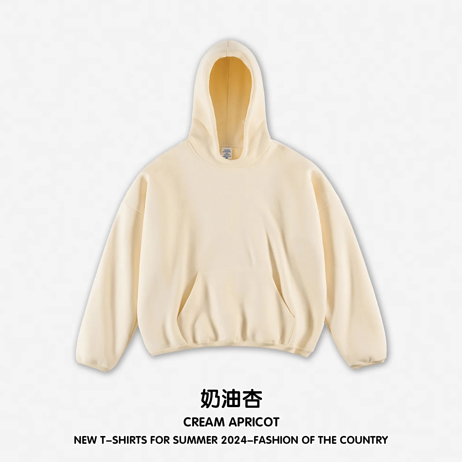 400g Men's Women's Cotton Plus Short Wide Profile Double-layer Hoodie Men Women Solid Color Streetwear Winter Ropa Hombre 0001