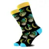 Quentin Men Cotton Crew Happy Funny Crazied Colorful Dress Socks Wholesale With logo Hot Trendy Fancy Fruit Food Flower Socks