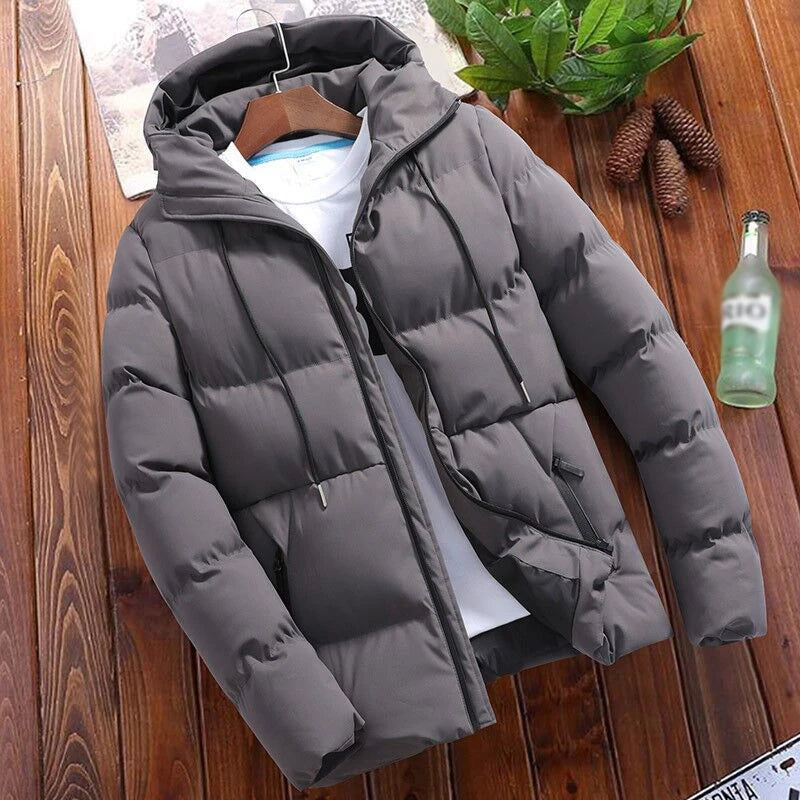 Custom Logo Wholesale Autumn Winter Men Casual Thick Warm Windbreaker Hooded Parkas Plus Size 5XL Coats