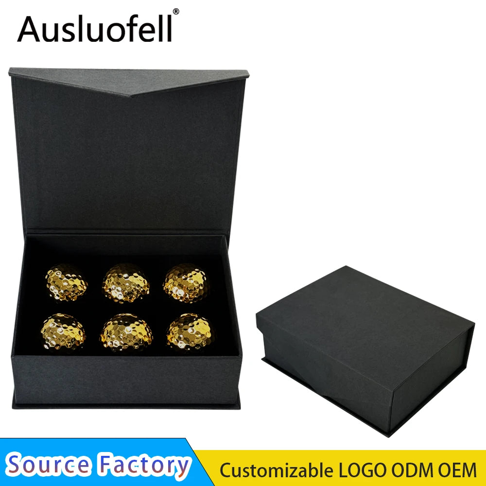 Custom Sarin Synthetic Rubber Durable Gold-plated Golf Ball Gift Wholesale Two Layer Golf Balls