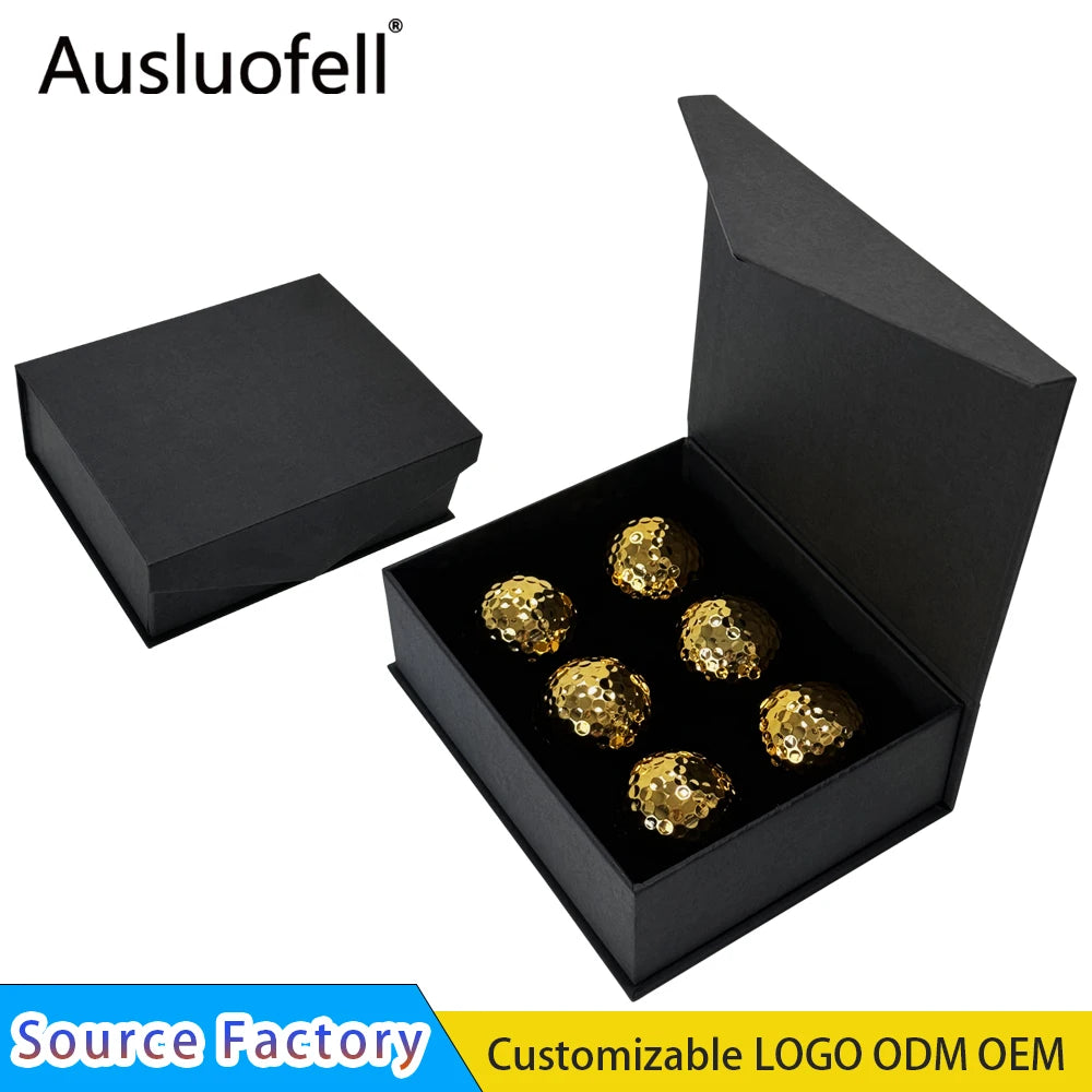 Custom Sarin Synthetic Rubber Durable Gold-plated Golf Ball Gift Wholesale Two Layer Golf Balls