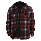 Julian's Menswear Navy Men's Casual Fleece Plaid Jacket