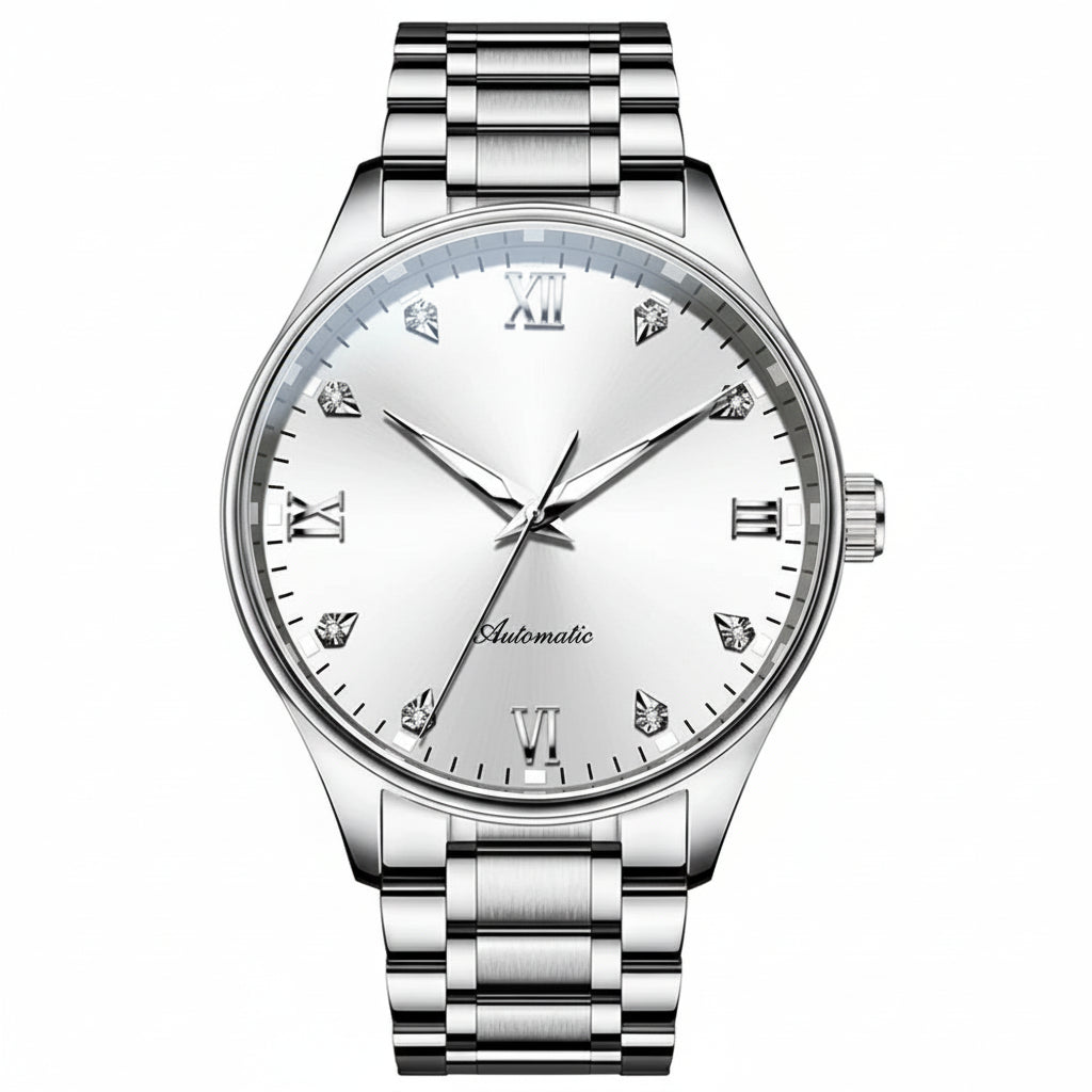 OLEVS 9955 Men's Automatic Mechanical Watch - Luxury Stainless Steel Waterproof Business Watch