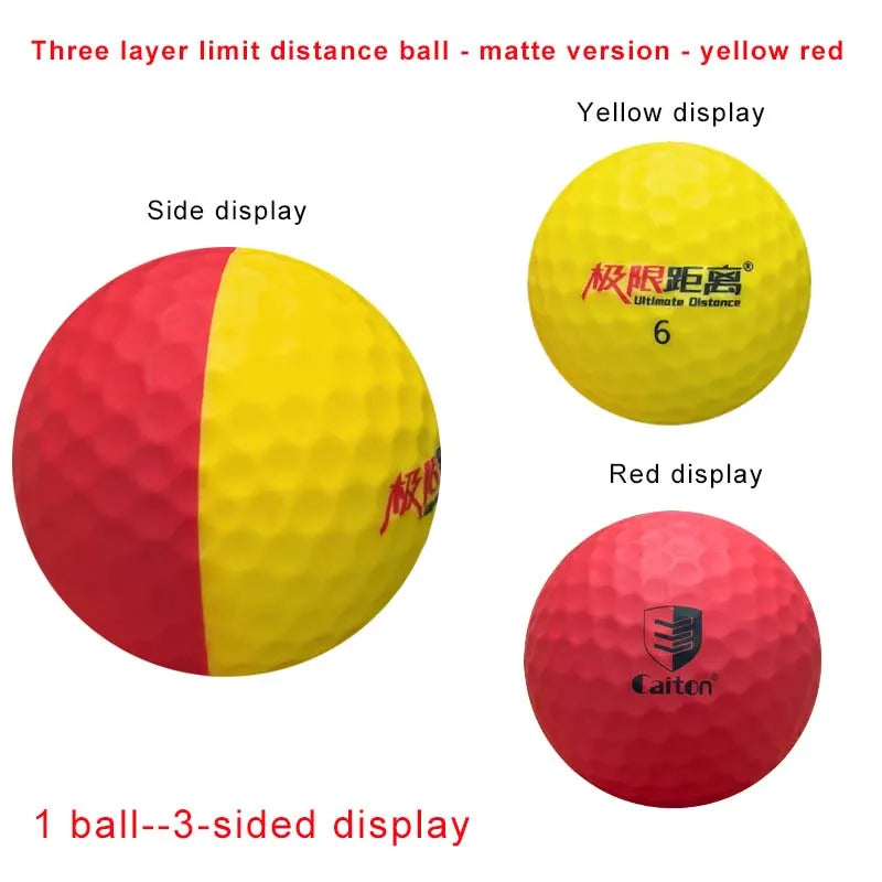 Factory Price Golf Ball Extreme Distance Three Layer Matte for Professional Competition Game Ball Dual Color Glossy Golf Balls
