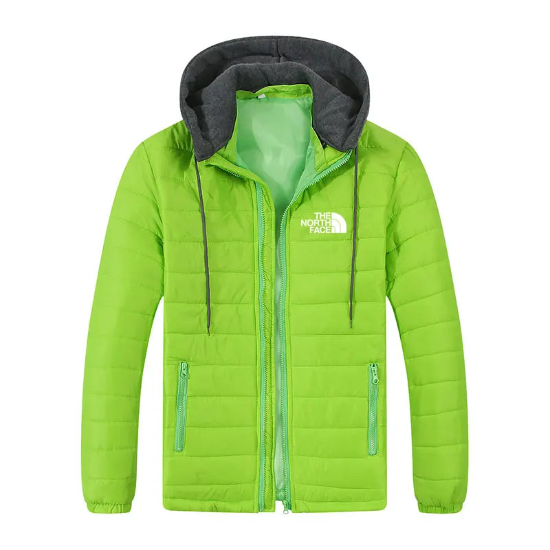 2025 Autumn Winter World Rally Championship WRC Print Fashion Hooded Cotton-padded Jackets Men's Casual Solid Color Zipper Coats