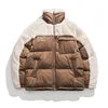 Stand Collar Boys Winter Jackets 2022 Quilted Bomber Jacket Men Fashion Fleece Utility Sherpa Jacket