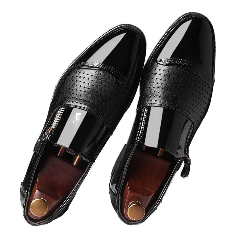 SF2405F   Four Seasons New Men's Business Breathable Leather Shoes with EVA Insole Autumn/Winter Hollow Out Set