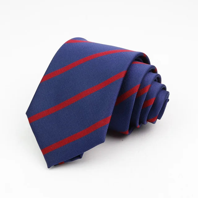 New Classic Men's Ties 7cm Striped Standard Tie for Man Formal Business Luxury Wedding Party Dress Neckties Gift