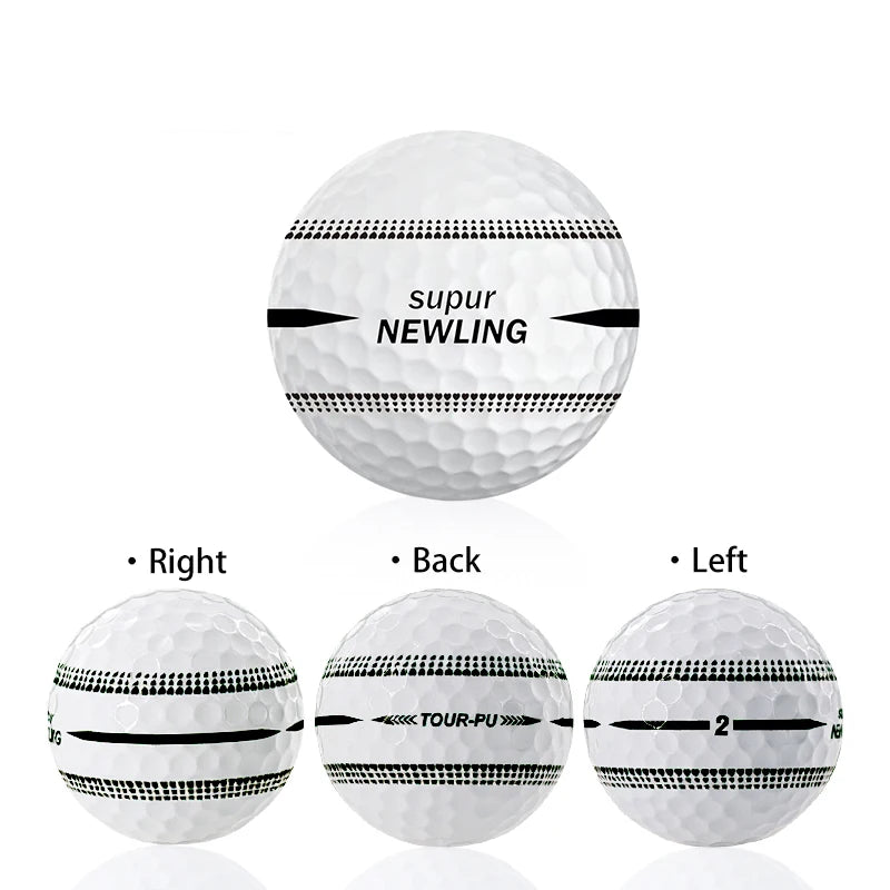 Custom 3-Piece PU Urethane Golf Ball Super Long Distance Golf Balls PU Urethane Three Layer Tournament Golf Ball With Logo