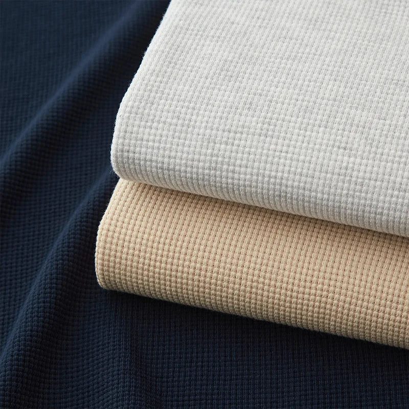 Heavyweight Waffle Knit Tee Close-up of Fabric
