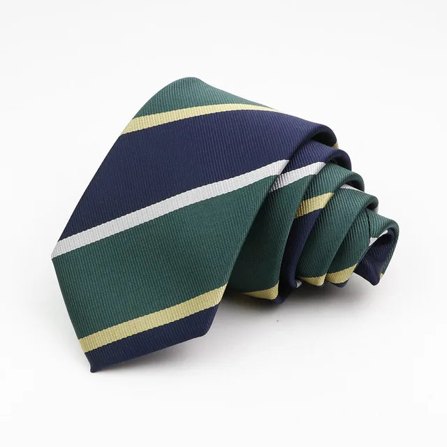 New Classic Men's Ties 7cm Striped Standard Tie for Man Formal Business Luxury Wedding Party Dress Neckties Gift