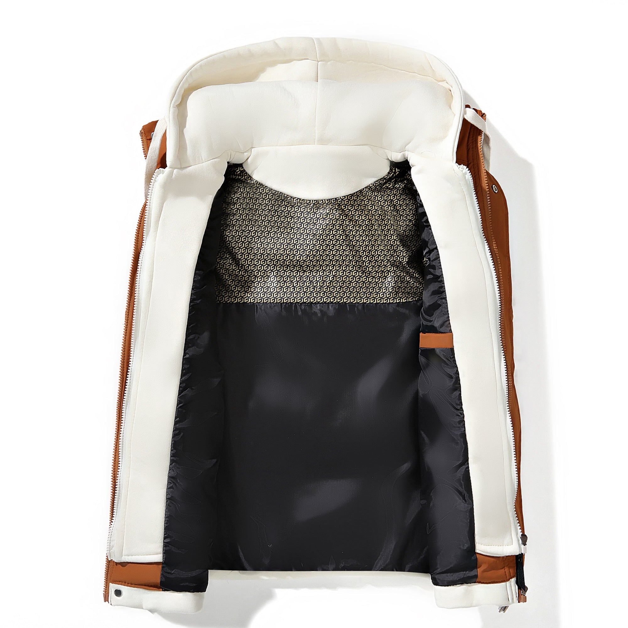 Men's Colorblock Hooded Puffer Vest - Two-Piece Winter Outerwear