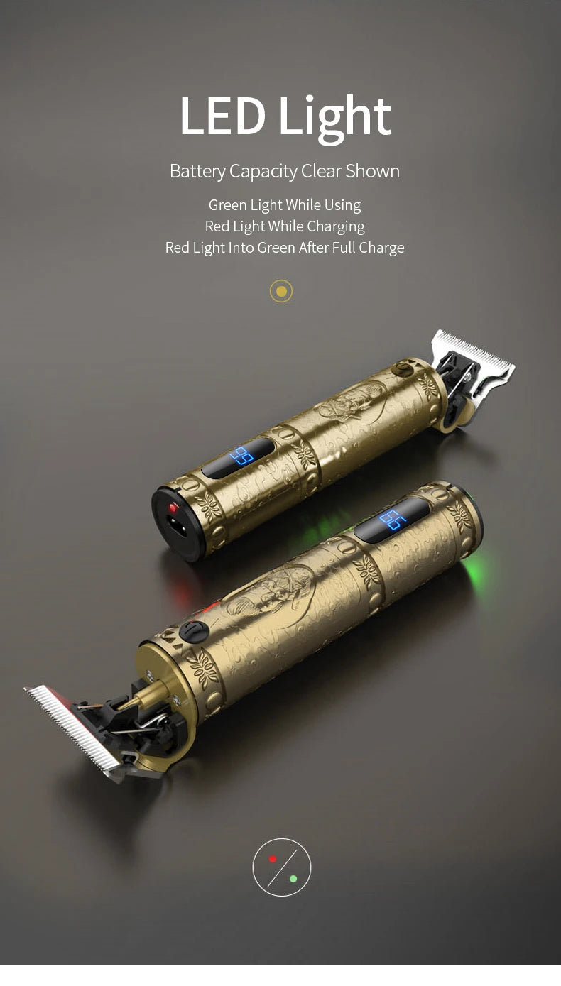 LM-300 Men Cordless Hair Clipper Barber Professional Electric Cutting Machine Beard Shaving Hair Trimmer Styling Kit