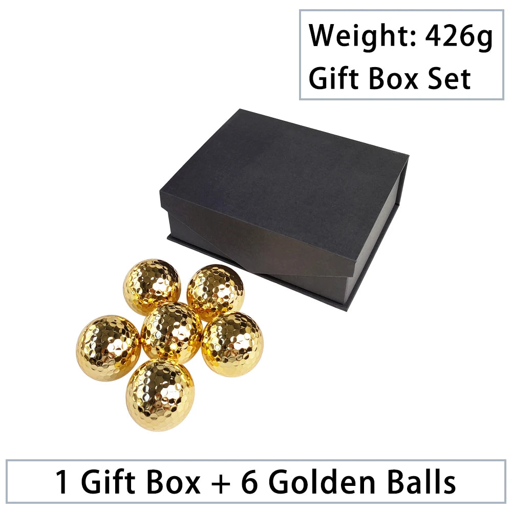 Custom Sarin Synthetic Rubber Durable Gold-plated Golf Ball Gift Wholesale Two Layer Golf Balls