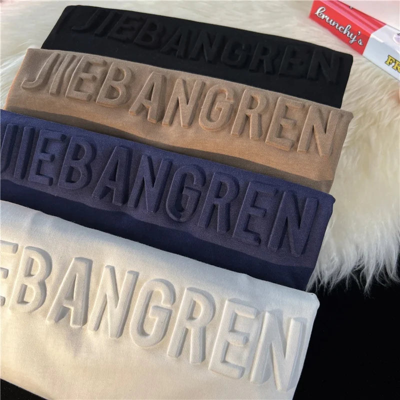 OEM High Quality Manufacturer Pima Heavy Cotton Tee Custom Logo T Shirt Plus Size Printing 3d Embossed Tshirts Men'S T-Shirts