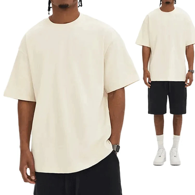 TTT-9999-T-Custom Heavyweight Short Sleeve Men's T-shirts High Quality Blank Plain Oversized Drop Shoulder T Shirt For Men
