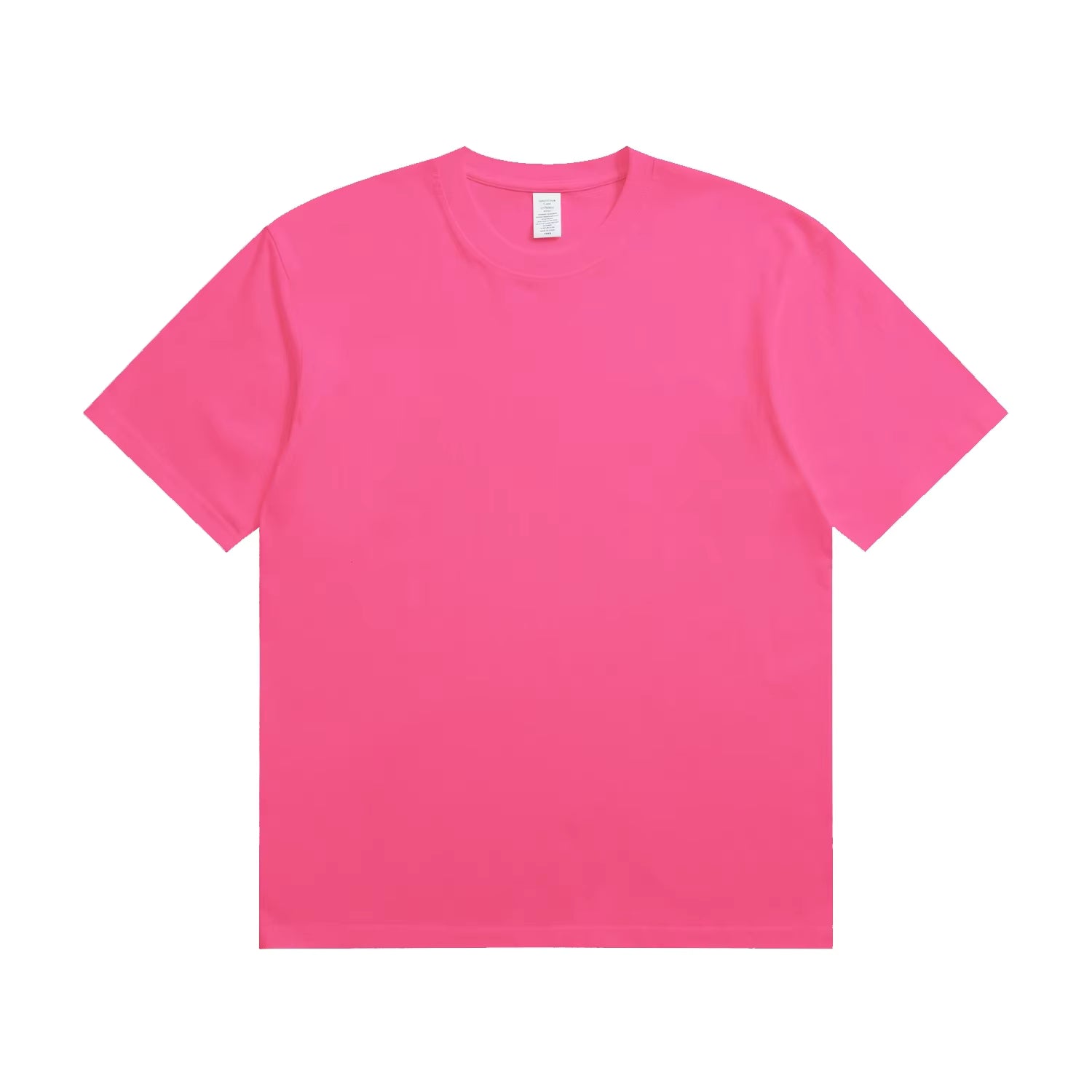 Julian's Menswear Hot Pink Premium Heavyweight Cotton T-Shirt | 230GSM Men's Tee | Classic Fit O-Neck Shirt