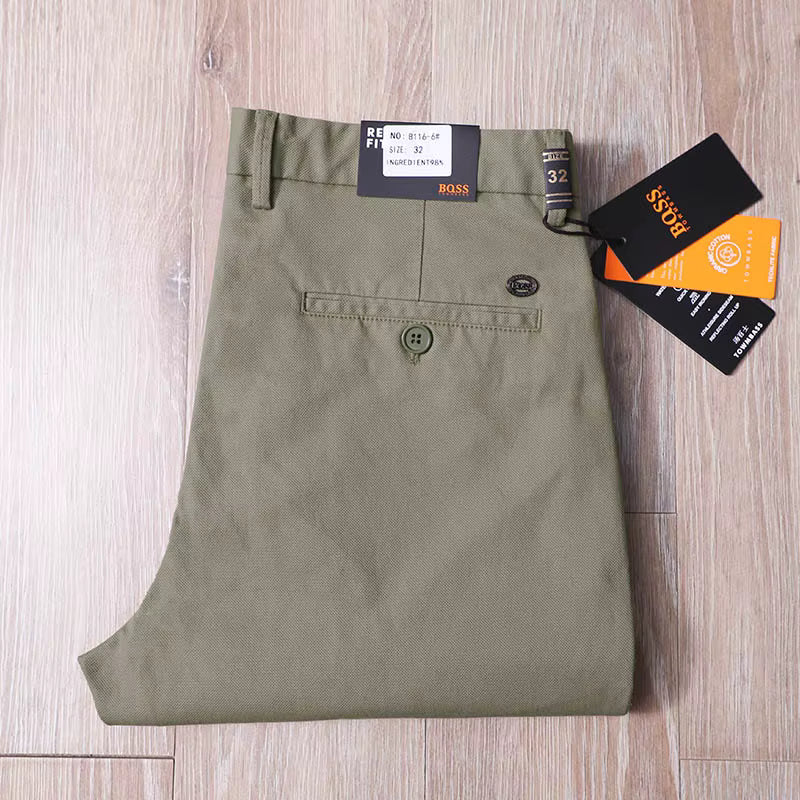Julian's Menswear 31 Khaki Men's Cotton Blend Chino Pants - Versatile and Comfortable for Effortless Style