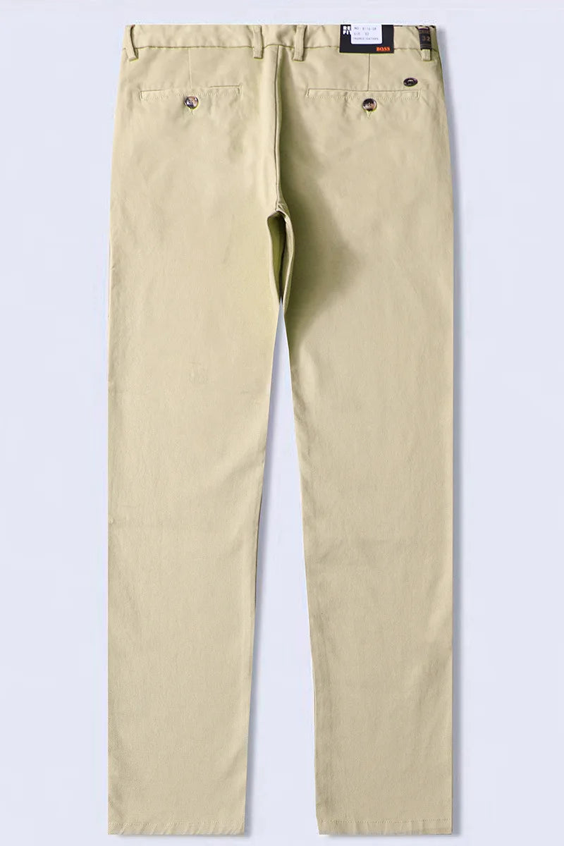 Khaki Chinos Casual Mens Pants